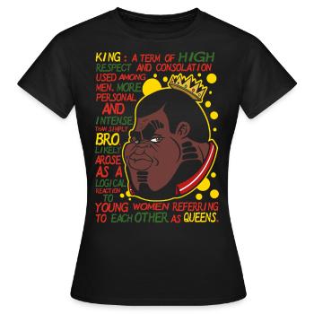 A KING - T-shirt Femme - noir - Devant - AI Model Female 172 dark (172cm)