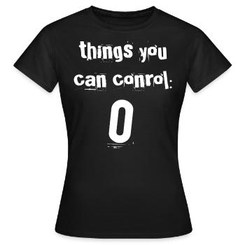 Null Kontrolle - Frauen T-Shirt - Schwarz - Vorne - AI Model Female 172 dark (172cm)