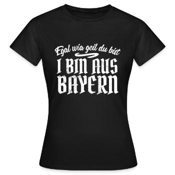 Bayern Geil Bayer Lustig Freistaat Oberbayern - Frauen T-Shirt - Schwarz - Vorne - AI Model Female 172 dark (172cm)
