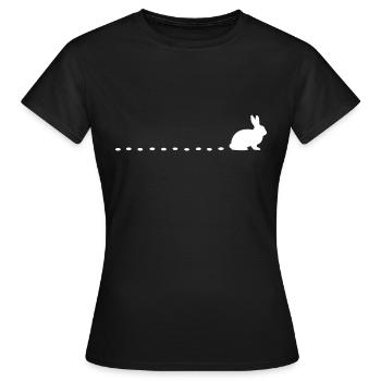 Lièvre pistes lapin lièvre piste lapin lièvre - T-shirt Femme - noir - Devant - AI Model Female 172 dark (172cm)