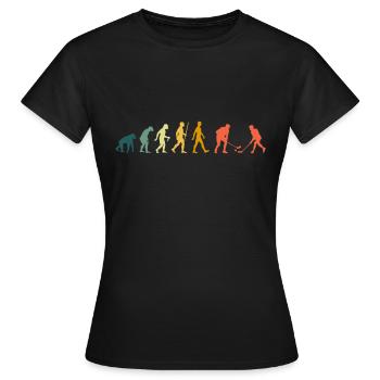 Hockey sur gazon Evolution Hockey Hockey en salle rétro - T-shirt Femme - noir - Devant - AI Model Female 172 dark (172cm)
