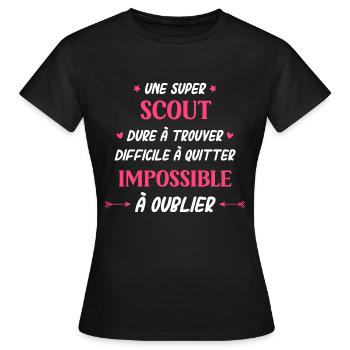 Super scout - T-shirt Femme - noir - Devant - AI Model Female 172 dark (172cm)