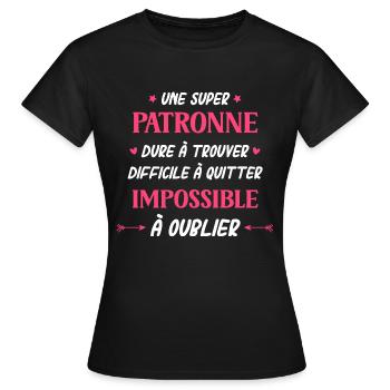 Super patronne - T-shirt Femme - noir - Devant - AI Model Female 172 dark (172cm)