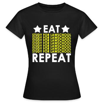Law studies - Women's T-Shirt - black - Front - AI Model Female 172 dark (172cm)