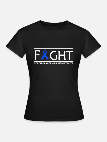 Darmkrebs Kämpfer - Frauen T-Shirt - Schwarz