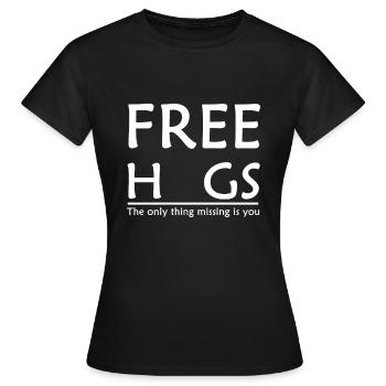 Free Hugs - Women's T-Shirt - black - Front - AI Model Female 172 dark (172cm)