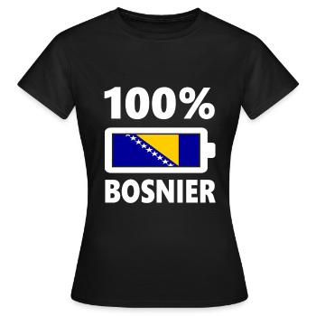 Bosnier Bosnien Herzegowina Geschenk - Frauen T-Shirt - Schwarz - Vorne - AI Model Female 172 dark (172cm)