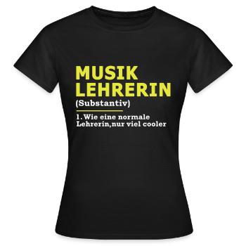 Musiklehrerin Musik Lehrerin Lehrer Geschenk - Frauen T-Shirt - Schwarz - Vorne - AI Model Female 172 dark (172cm)