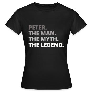 Peter saying gift - Women's T-Shirt - black - Front - AI Model Female 172 dark (172cm)