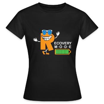 Funny Rehab Recovery Mode On Séance d’entraînement - T-shirt Femme - noir - Devant - AI Model Female 172 dark (172cm)
