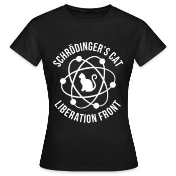 Physik Paradox Schrödingers Katze - Frauen T-Shirt - Schwarz - Vorne - AI Model Female 172 dark (172cm)