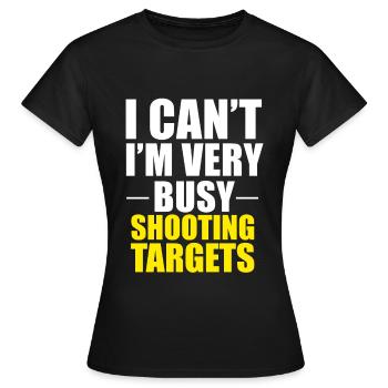 Sportschießen Schießsport Spruch Geschenk - Frauen T-Shirt - Schwarz - Vorne - AI Model Female 172 dark (172cm)
