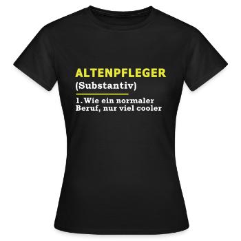 Altenpfleger - Frauen T-Shirt - Schwarz - Vorne - AI Model Female 172 dark (172cm)
