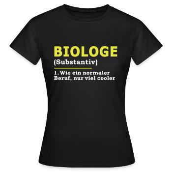 Biologe - Frauen T-Shirt - Schwarz - Vorne - AI Model Female 172 dark (172cm)