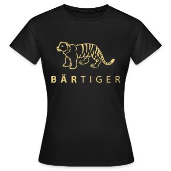 bärtiger - Frauen T-Shirt - Schwarz - Vorne - AI Model Female 172 dark (172cm)