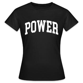 Power - Frauen T-Shirt - Schwarz - Vorne - AI Model Female 172 dark (172cm)