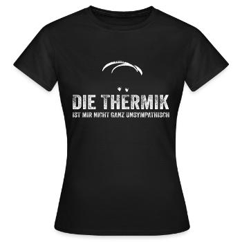 Die Thermik ist mir nicht unsympathisch - Frauen T-Shirt - Schwarz - Vorne - AI Model Female 172 dark (172cm)