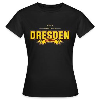 Dresden - Frauen T-Shirt - Schwarz - Vorne - AI Model Female 172 dark (172cm)