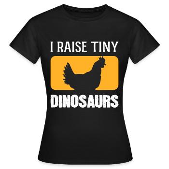 De minuscules dinosaures attirent le poison paysan - T-shirt Femme - noir - Devant - AI Model Female 172 dark (172cm)