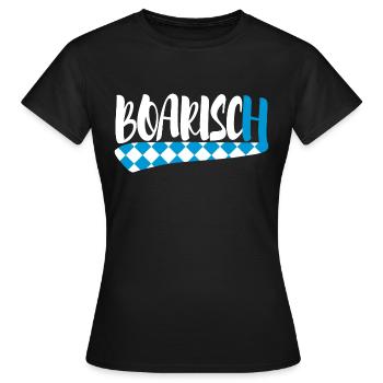 Boarisch - Frauen T-Shirt - Schwarz - Vorne - AI Model Female 172 dark (172cm)