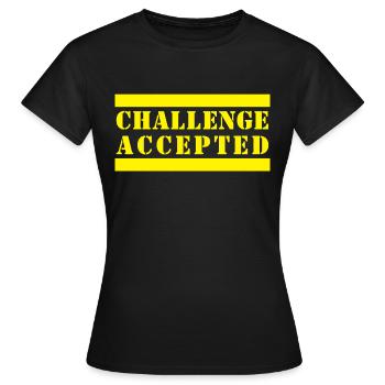 DÉFI ACCEPTÉ - T-shirt Femme - noir - Devant - AI Model Female 172 dark (172cm)