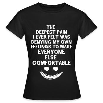 Dépression Dépressif psyché thérapie bipolaire - T-shirt Femme - noir - Devant - AI Model Female 172 dark (172cm)