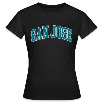 San Jose blue white - Frauen T-Shirt - Schwarz - Vorne - AI Model Female 172 dark (172cm)