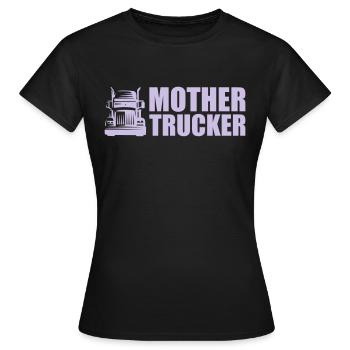 mère Trucker - T-shirt Femme - noir - Devant - AI Model Female 172 dark (172cm)