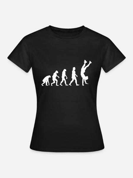 Turnen Handstand Evolution - Frauen T-Shirt - Schwarz