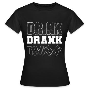 Buvez du poison de fêtard ivre ivre - T-shirt Femme - noir - Devant - AI Model Female 172 dark (172cm)