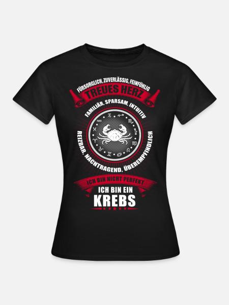 Krebs Sternzeichen Horoskop Geschenk - Frauen T-Shirt - Schwarz