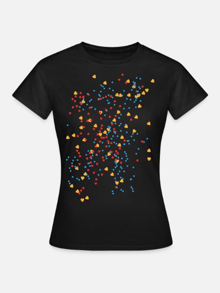 Konfetti - Frauen T-Shirt - Schwarz