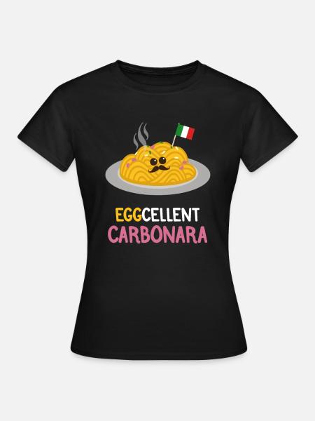 Spaghetti Carbonara | Italienische | Geschenk - Frauen T-Shirt - Schwarz