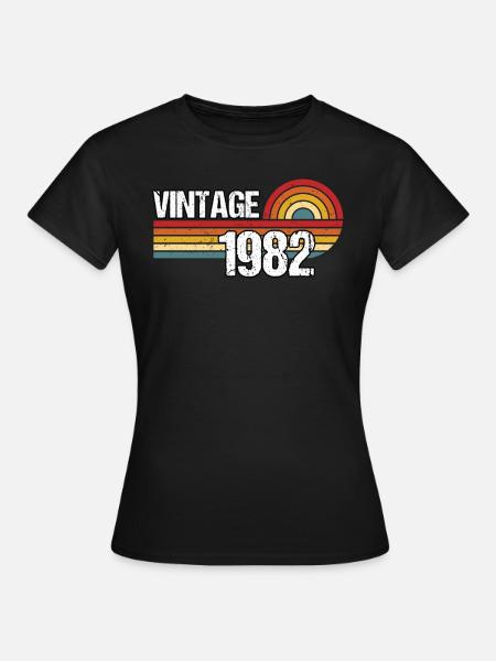 41ème Anniversaire Femme Homme Millésime 1982 41 ans - T-shirt Femme - noir