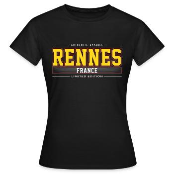 Rennes - Frauen T-Shirt - Schwarz - Vorne - AI Model Female 172 dark (172cm)