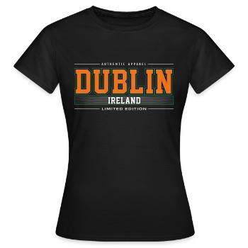 Dublin - Frauen T-Shirt - Schwarz - Vorne - AI Model Female 172 dark (172cm)