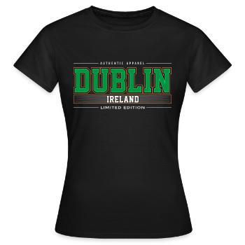 Dublin - T-shirt Femme - noir - Devant - AI Model Female 172 dark (172cm)