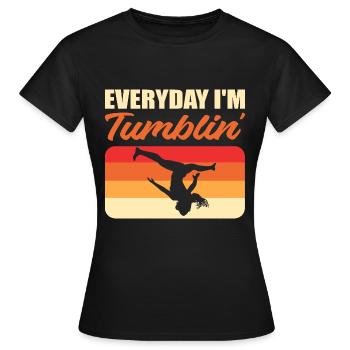Ich bin Tumblin Entertainer Geschenk - Frauen T-Shirt - Schwarz - Vorne - AI Model Female 172 dark (172cm)