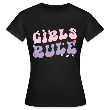 Règle des filles - T-shirt Femme - noir - Devant - AI Model Female 172 dark (172cm)