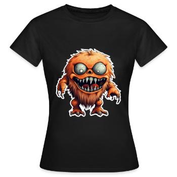 Monstres d’Halloween - T-shirt Femme - noir - Devant - AI Model Female 172 dark (172cm)