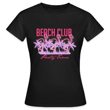 Soirée flamant rose - T-shirt Femme - noir - Devant - AI Model Female 172 dark (172cm)