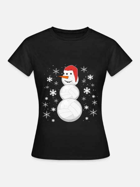 Snowman Volleyball Team Christmas Christmas - Women's T-Shirt - black
