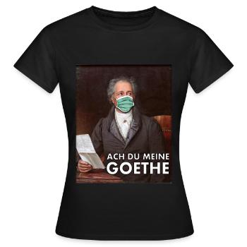 Oh toi mon virus du protège-dents Goethe Wolfgang - T-shirt Femme - noir - Devant - AI Model Female 172 dark (172cm)