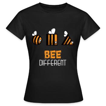 Bee Differents Différents et uniques - T-shirt Femme - noir - Devant - AI Model Female 172 dark (172cm)