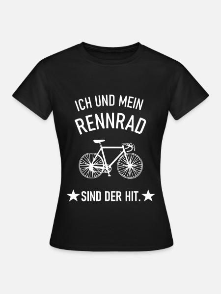Rennrad - Frauen T-Shirt - Schwarz