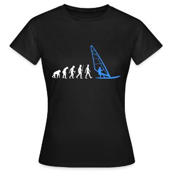Windsurf Evolution Windsurfer Windsurfing - T-shirt Femme - noir - Devant - AI Model Female 172 dark (172cm)