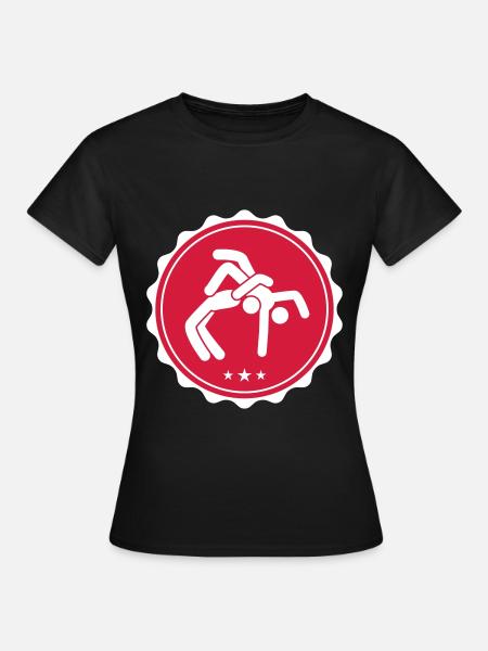 Ringen Wrestling - Frauen T-Shirt - Schwarz