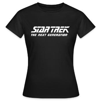 Star Trek La Nouvelle Génération Logo Officielle - T-shirt Femme - noir - Devant - AI Model Female 172 dark (172cm)