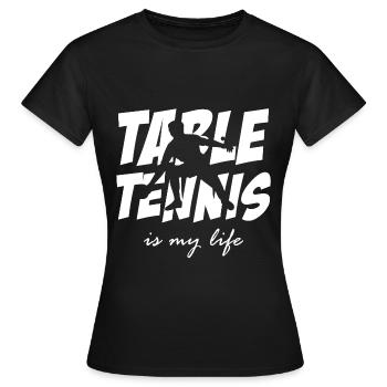 Table Tennis Tischtennis - Frauen T-Shirt - Schwarz - Vorne - AI Model Female 172 dark (172cm)