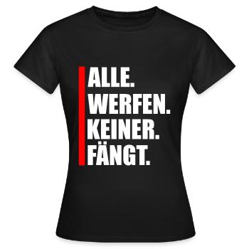 Rave Raver Raven - T-shirt Femme - noir - Devant - AI Model Female 172 dark (172cm)